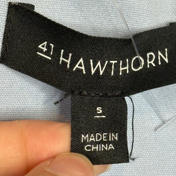 41 Hawthorn Women’s Light Blue Blazer 2-Button Closure Long Sleeve NWOT Small - Picture 8 of 9